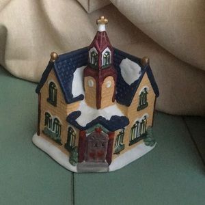 Vintage Church Ceramic Votive Candle Holder
